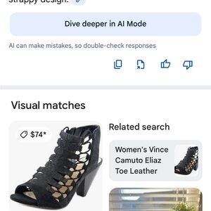 Vince Camuto Black Lattice Cutout Block Heel Sandals